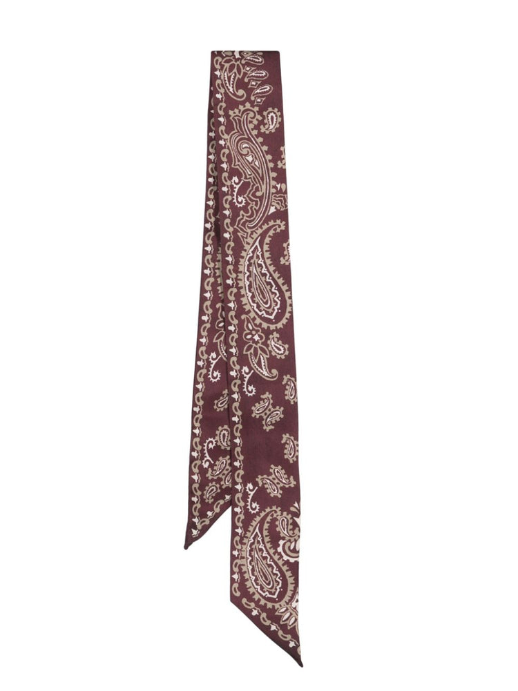 paisley-print silk scarf