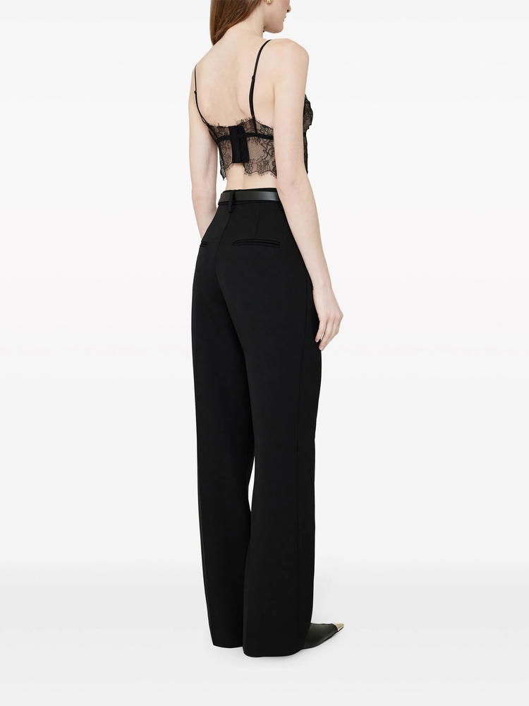 Lace scallop-hem bralette