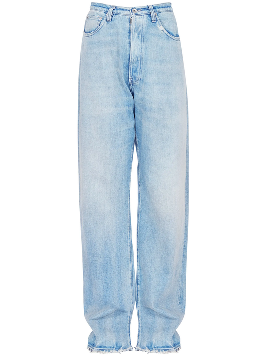 five-pocket straight-leg jeans