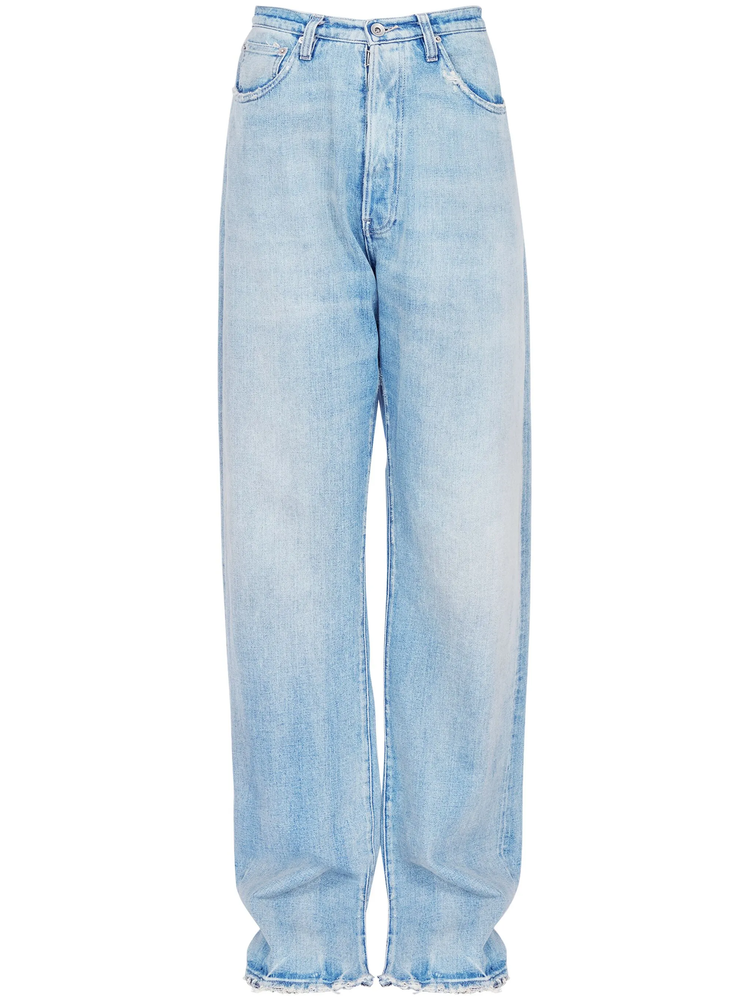 five-pocket straight-leg jeans