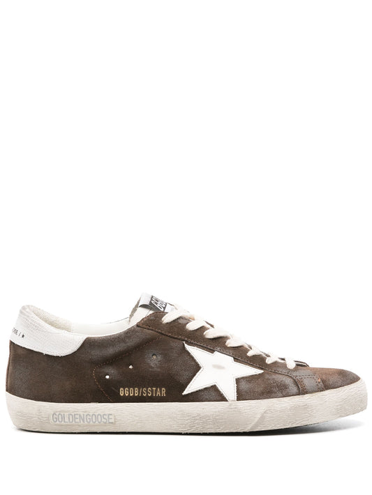 Super-Star distressed suede sneakers