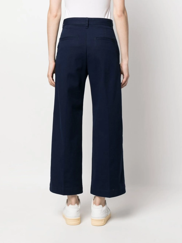 wide-leg cropped chinos