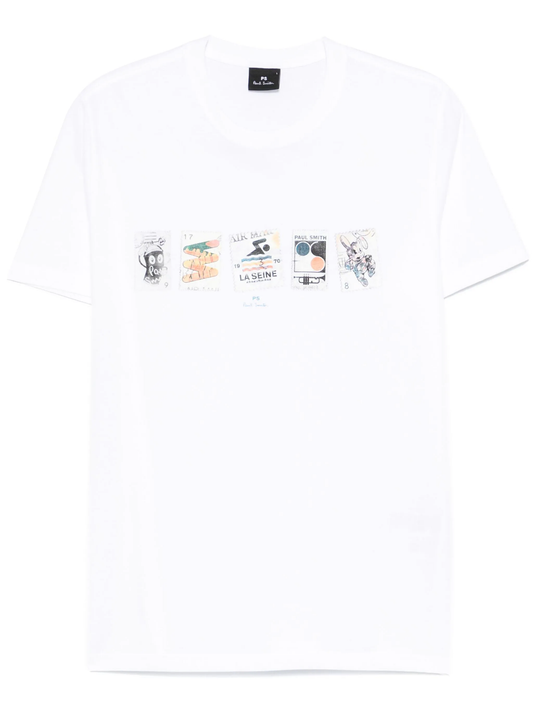 stamp-print T-shirt