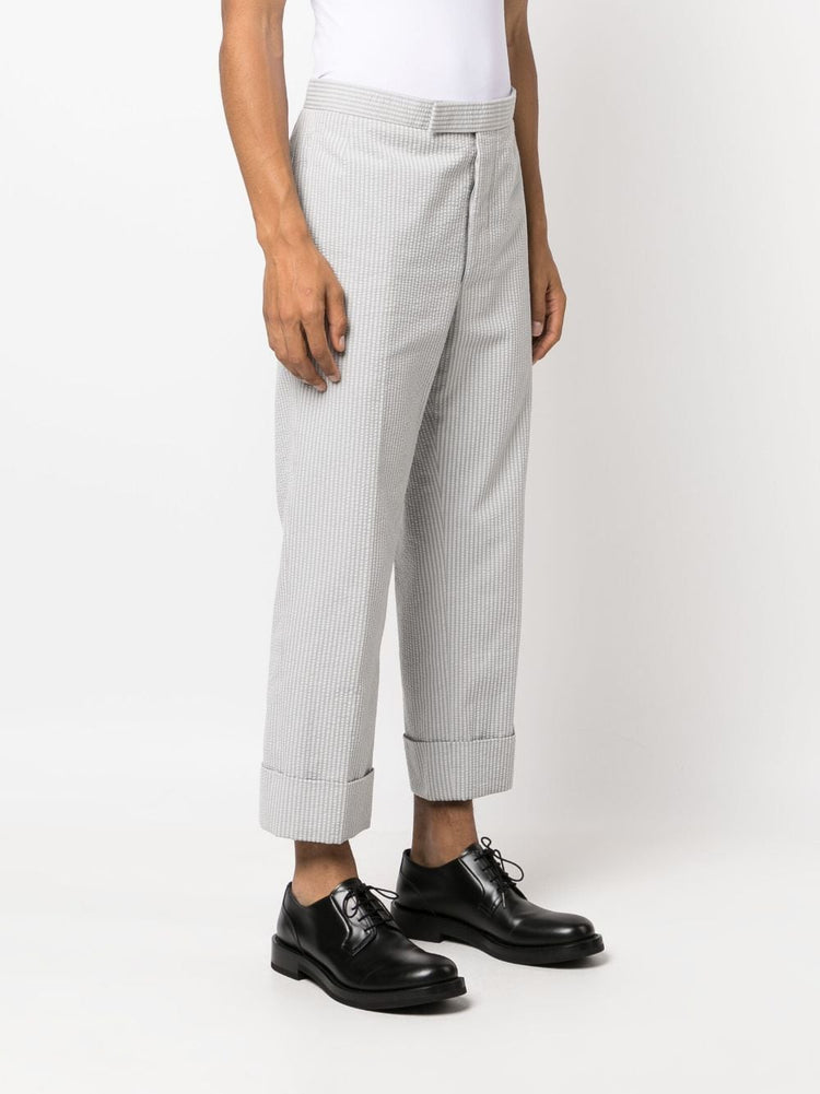 stripe-pattern tailored trousers