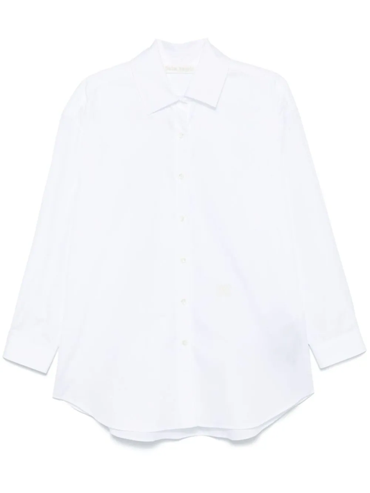 monogram-embroidered loose shirt