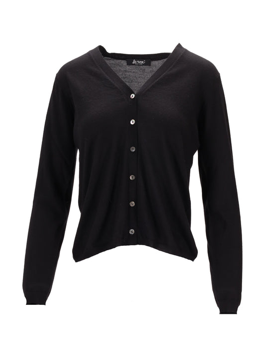 LA ROSE cardigan knit black