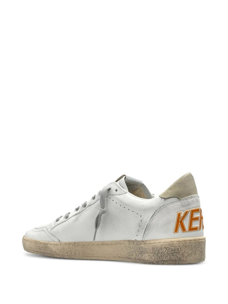BALLSTAR NAPPA UPPER TOE AND SPUR SUEDE STAR LEATHER HEEL