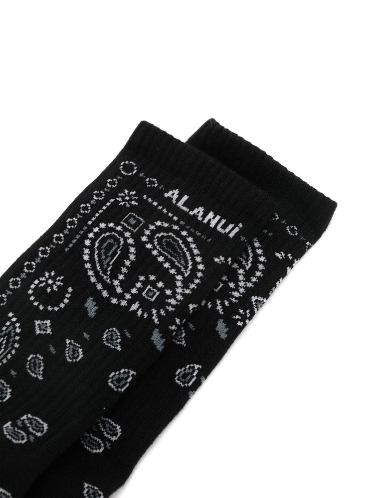 bandana-print socks