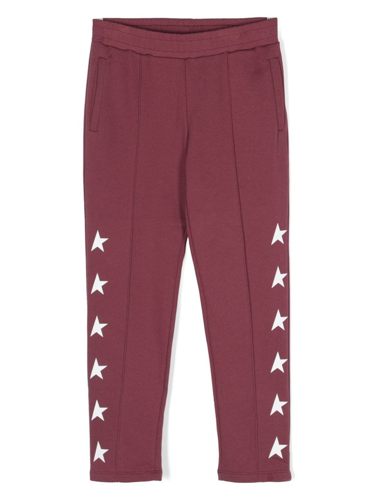 star-print jersey trousers
