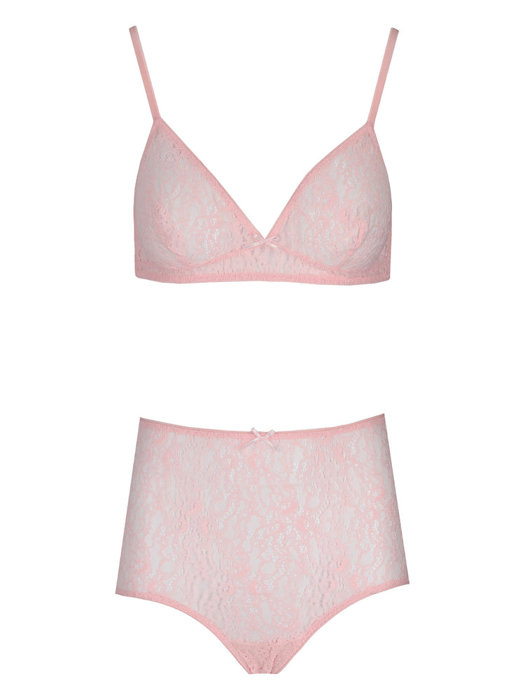 LAURA URBINATI lace bra baby pink