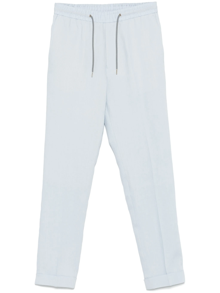 drawstring linen trousers