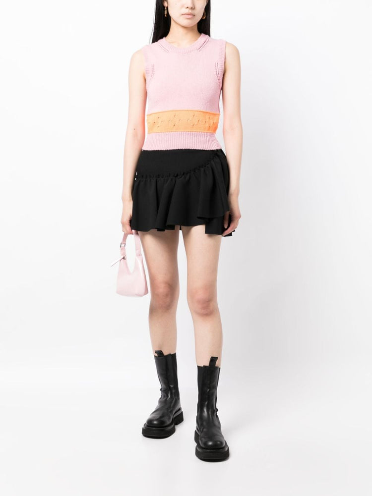 MSGM ruffle-detailing high-waist skirt