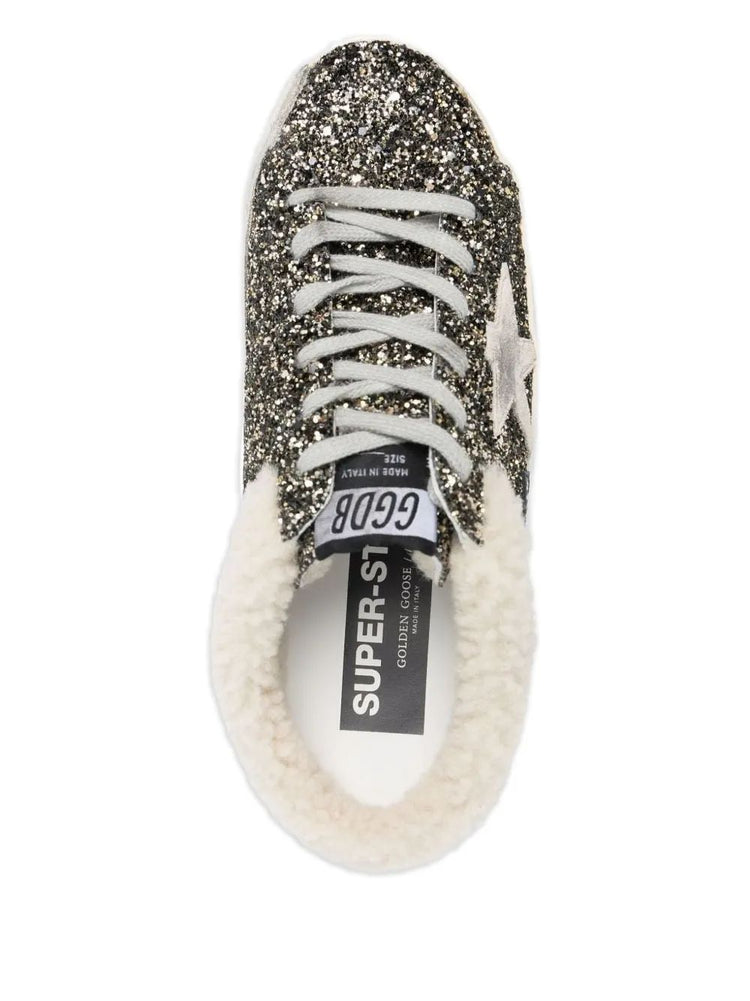 SUPER-STAR SABOT GLITTER UPPER SUEDE STAR SHEARLING LINING