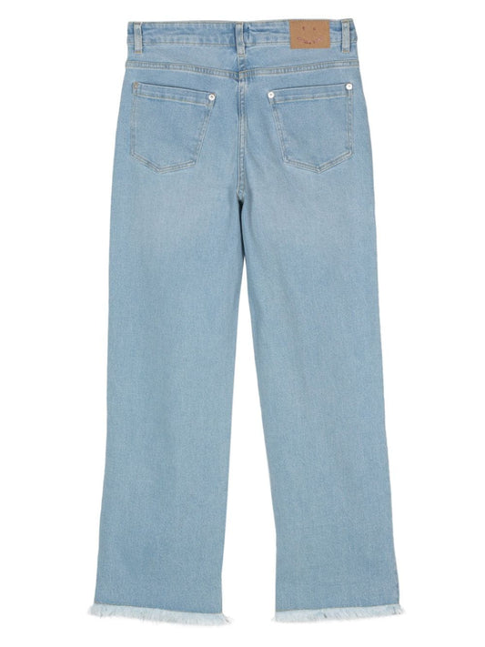 straight-leg organic cotton jeans