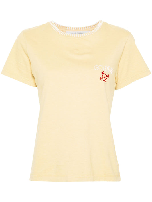 Doris whipstitch-trim T-shirt