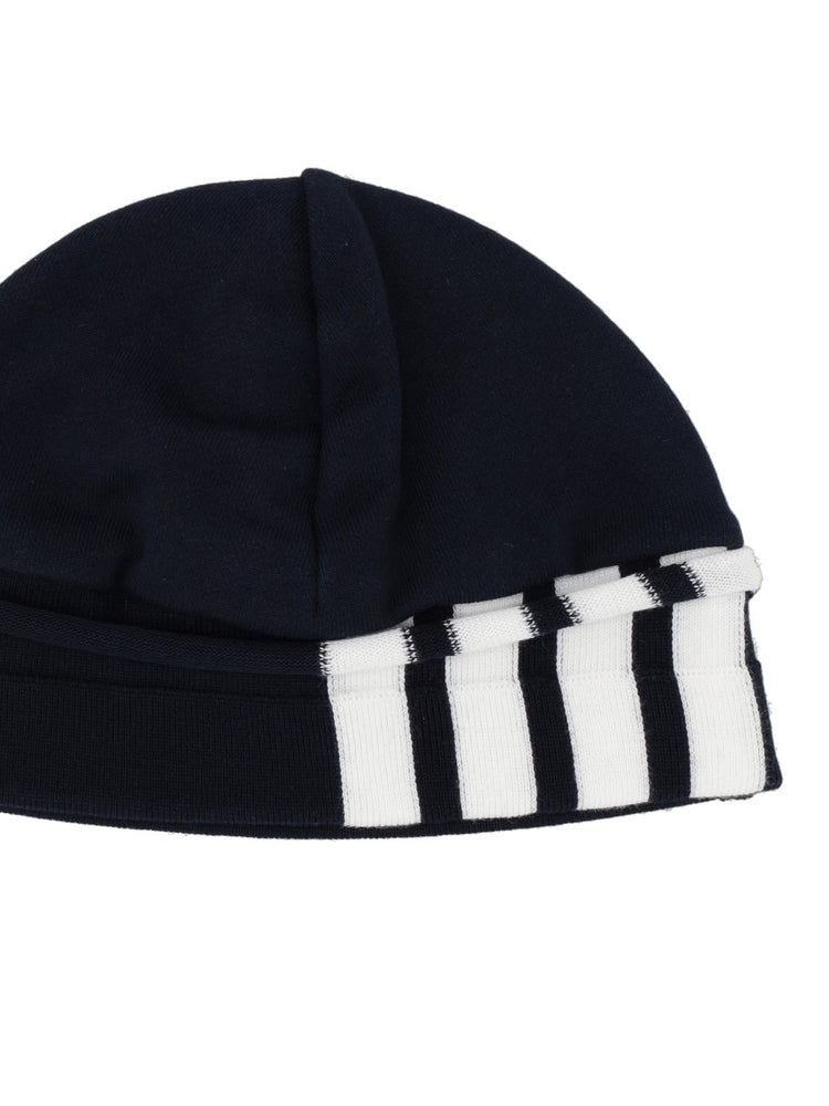 BEANIE W/ ENGINEERED 4 BAR IN SOLID CLASSIC LOOPBACK JERSEY