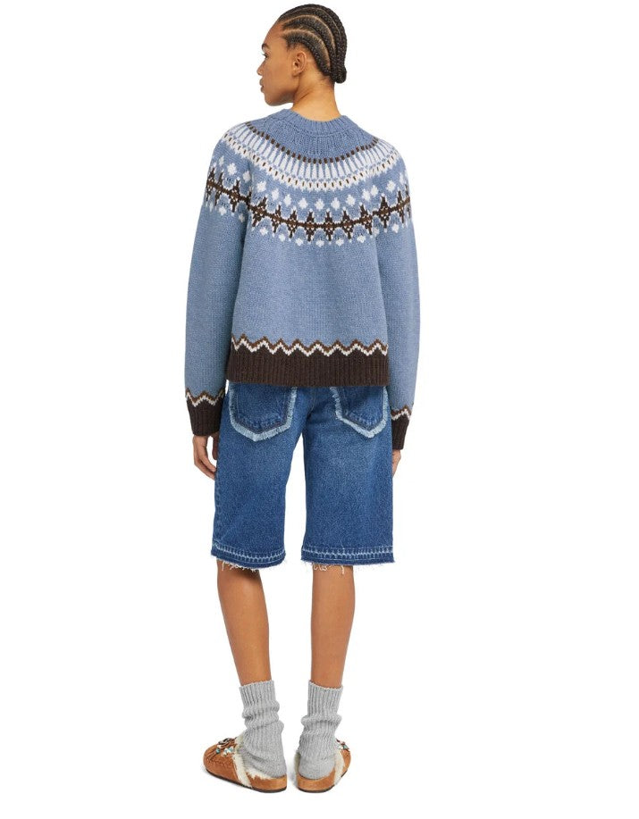 SWEET WINTER SWEATER BRICK/MULTICOLOR