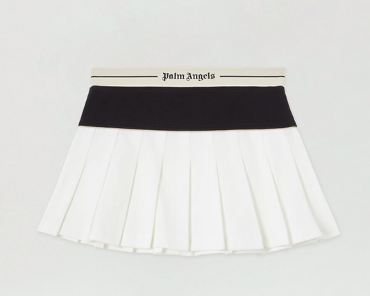 LOGO STRAIGHT PLEATED SKIRT