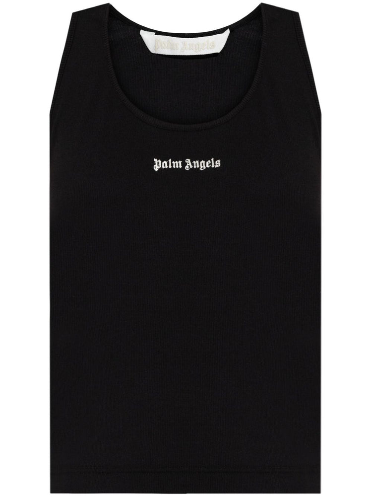 classic logo ribbed tank top