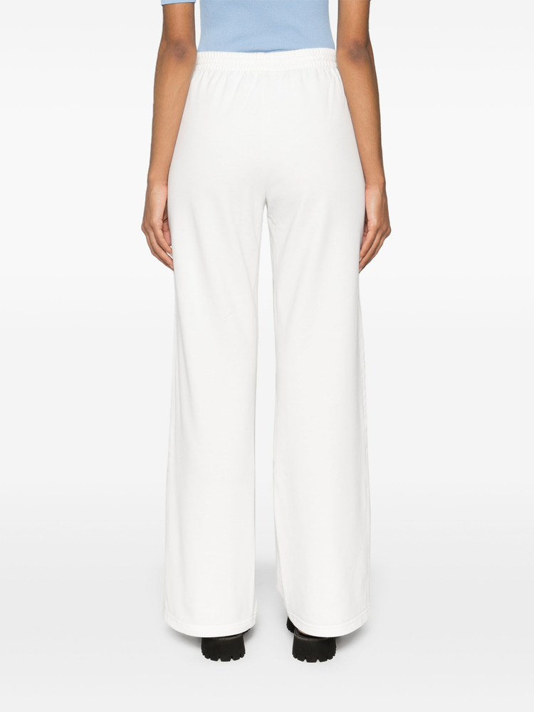 logo-embroidered straight trousers