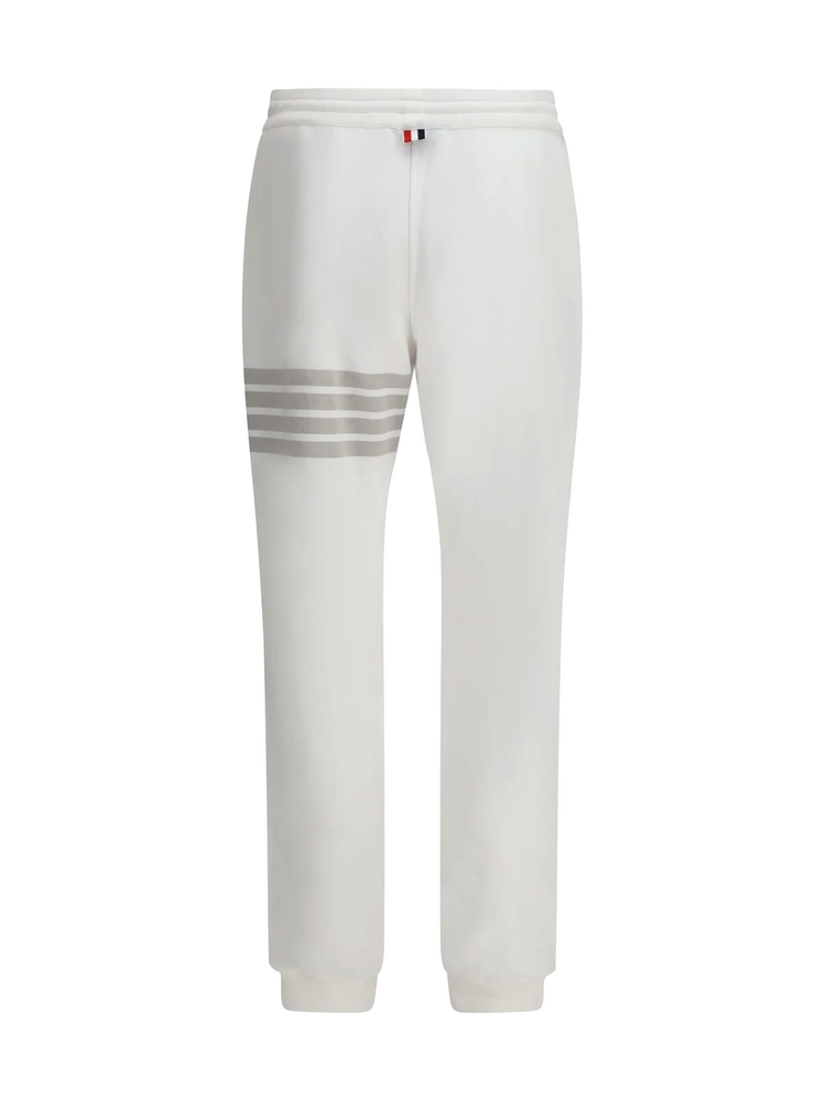 SWEATPANTS W/ OVERDYED 4 BAR IN SOLID LOOPBACK