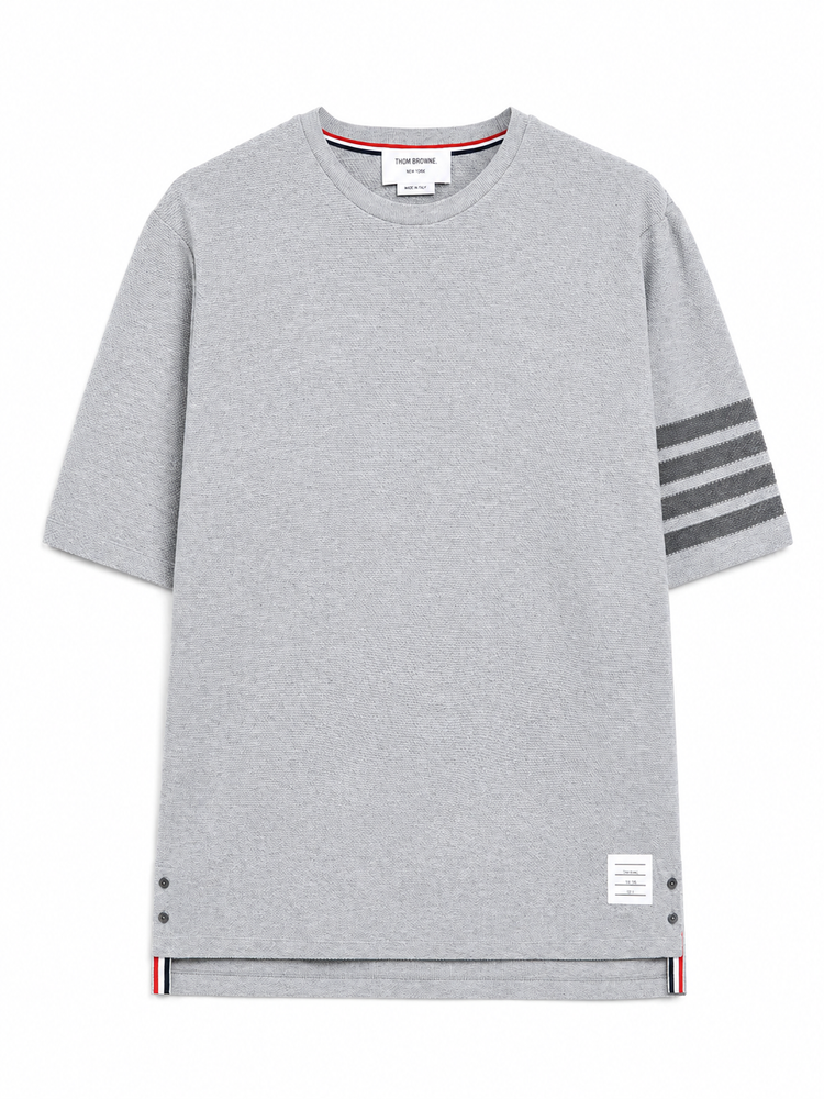 SHORT SLEEVE TEE IN TEXTURED PIQUE W/ ENG 4 BAR