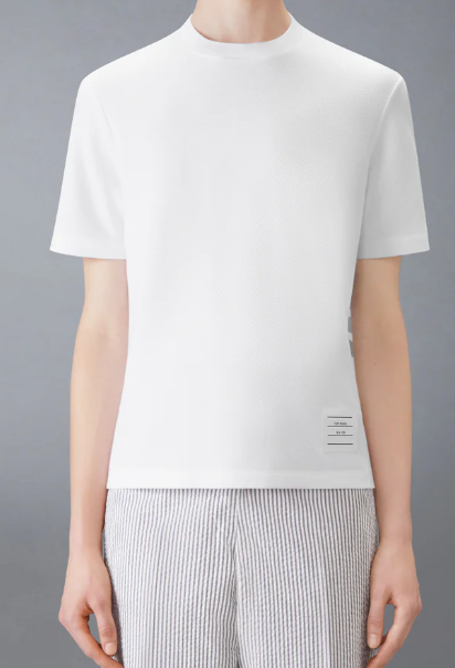 SHORT SLEEVE TEE W/ ENGINEERED 4 BAR STRIPE IN CLASSIC PIQUE