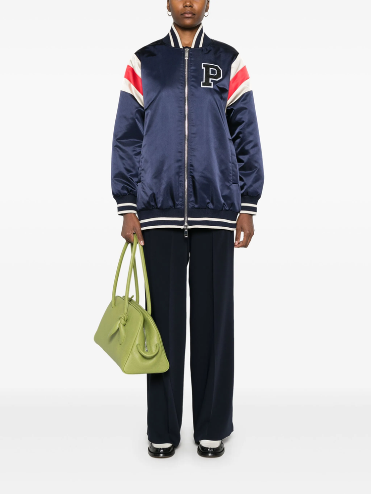 Nobody logo-patch bomber jacket