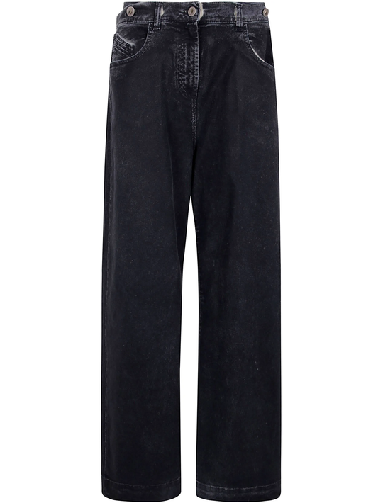 double-waistband baggy jeans