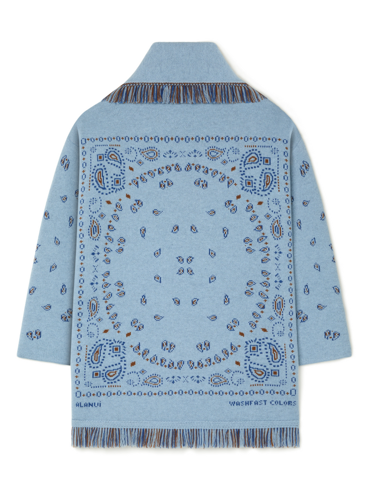 BANDANA JACQUARD CARDIGAN BLACK/MULTICOL