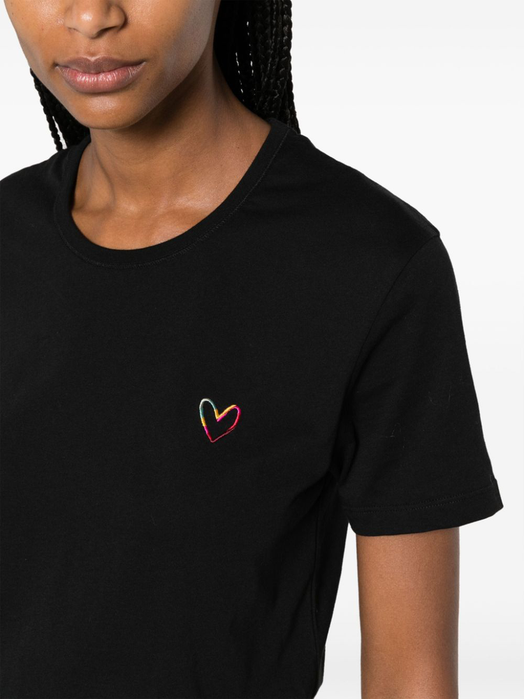 PS Swirl heart-embroidered T-shirt