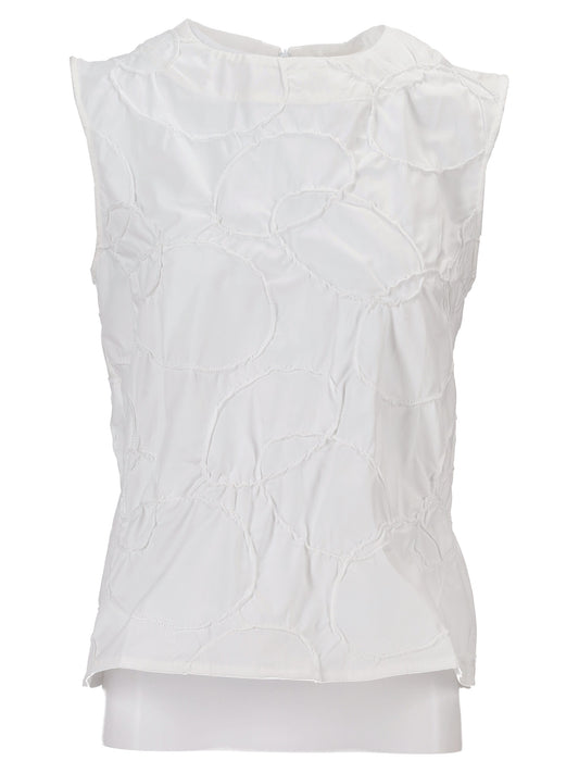 CARTA TANK - Elastic Ring Embroidered Poplin