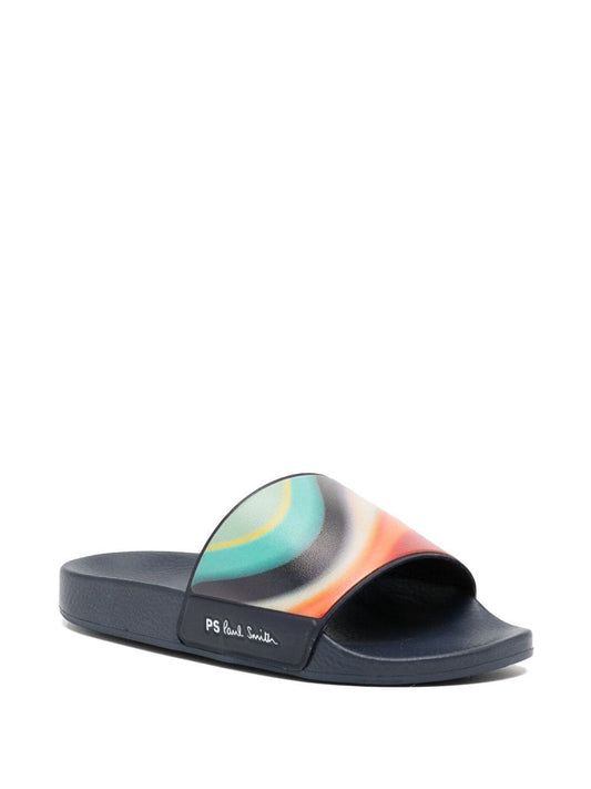 striped flat slides