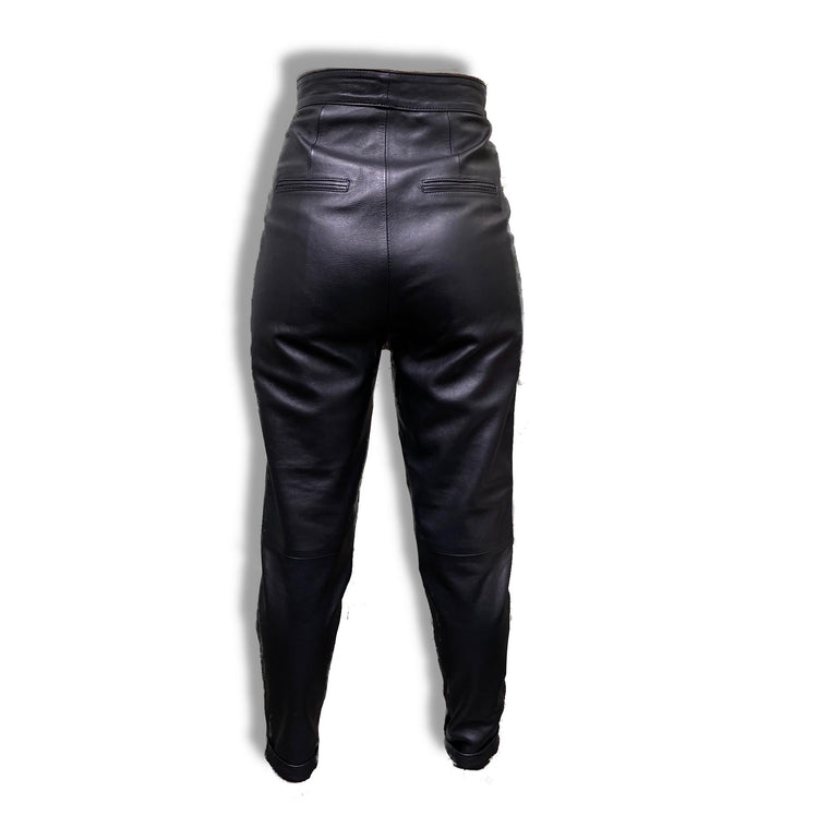 LA ROSE leather trousers