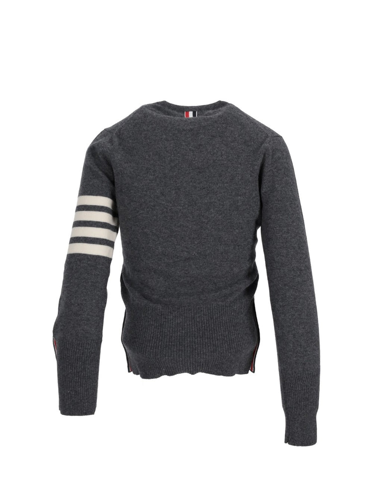 CLASSIC CREWNECK CARDIGAN W/ 4 BAR IN CASHMERE