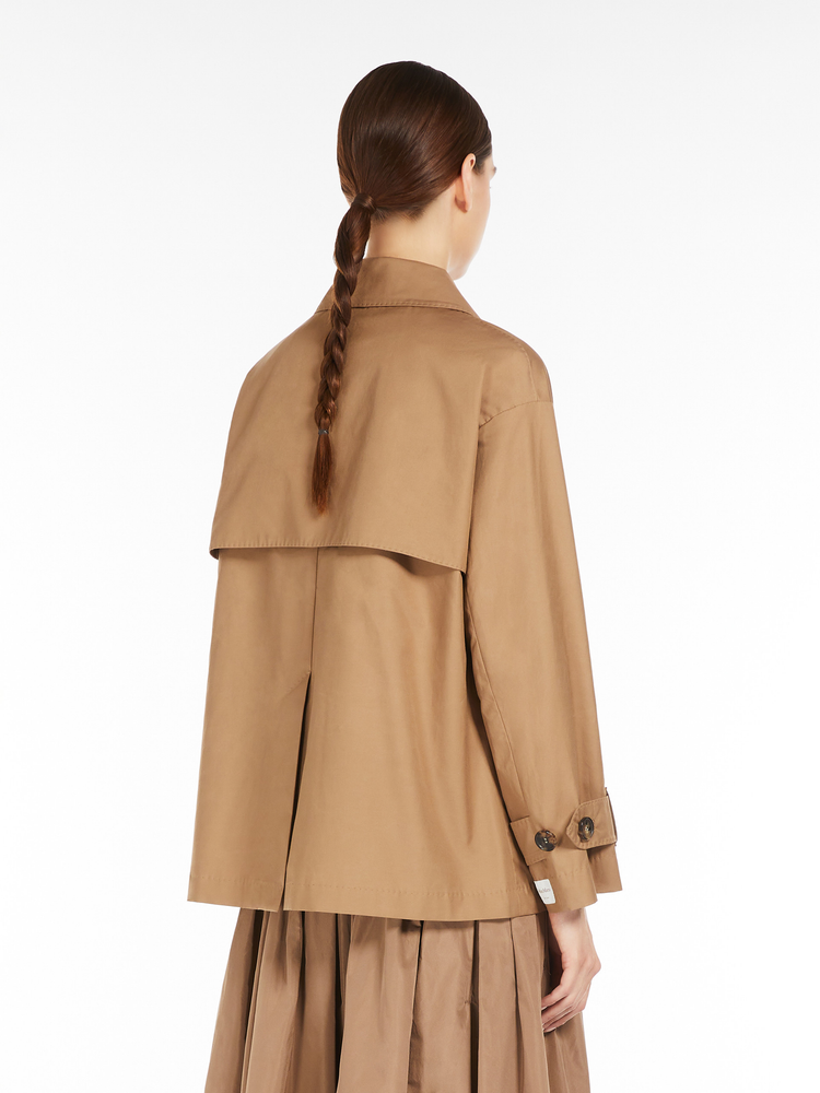 Zeno short trench coat in water-repellent twill