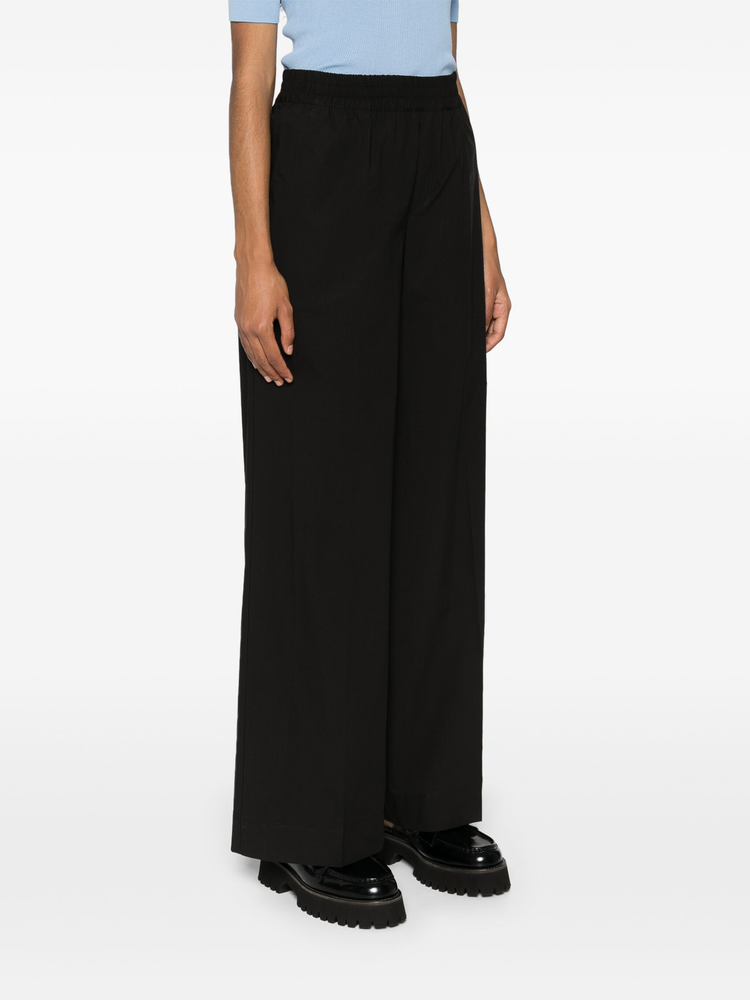 logo-embroidered straight trousers