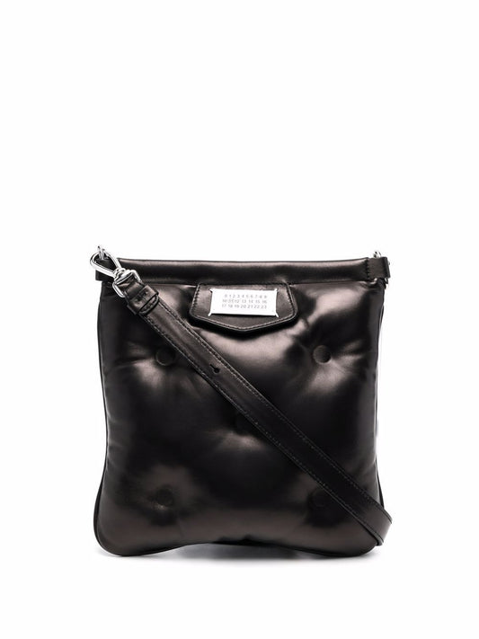 quilted leather messenger bag