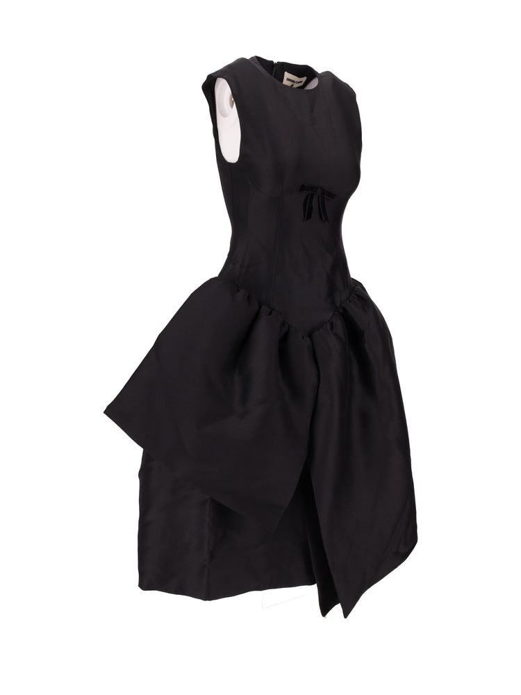 Smocked Panel Evening Dress