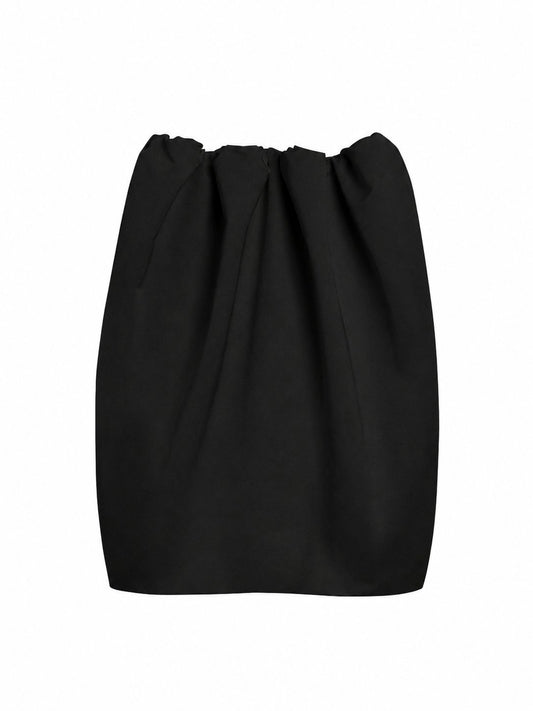 MIDI GATHERED SKIRT