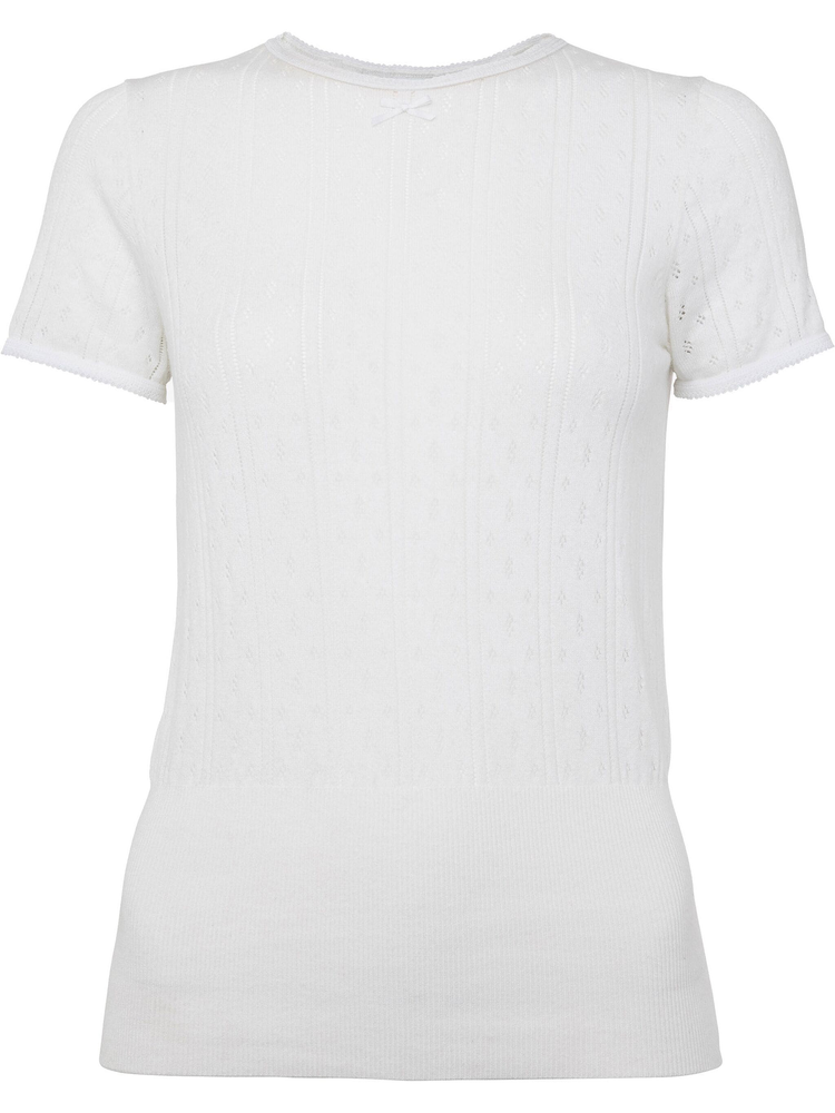 logo-embroidered pointelle top