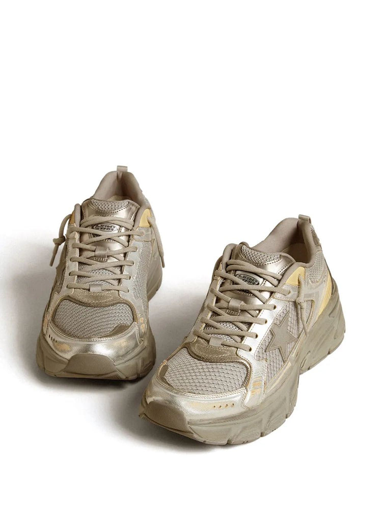 LIGHTSTAR LAMINATED LEATHER SUEDE AND NET UPPER TPU STAR NET HEEL AND SPUR
