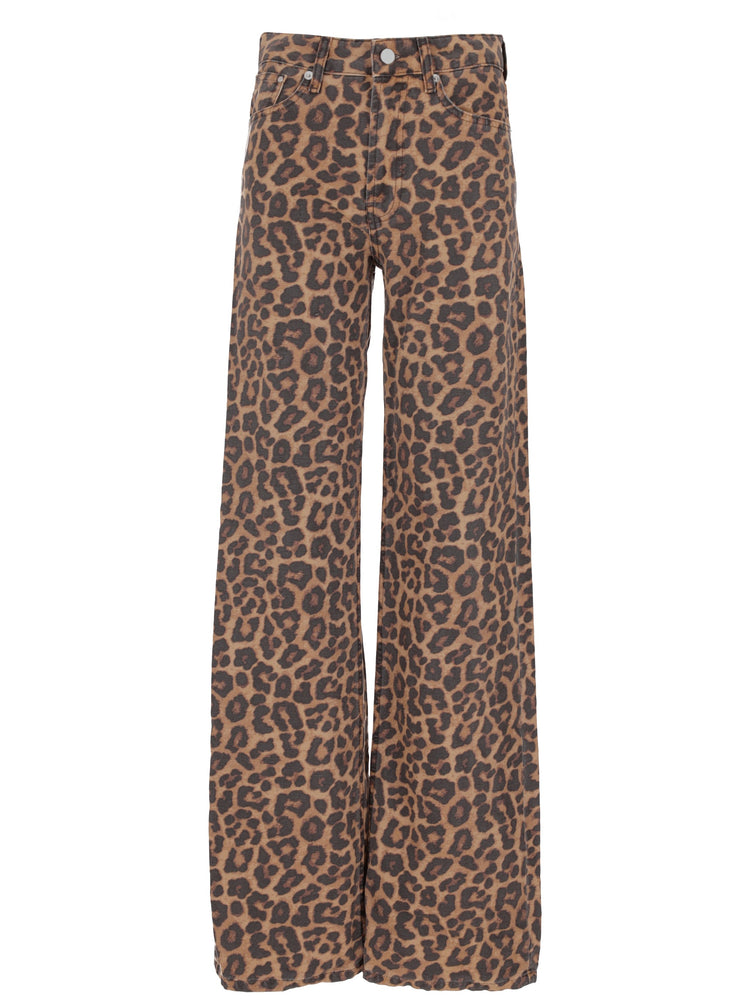 HUGH JEAN - BLACK AND BROWN LEOPARD