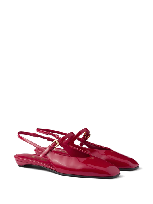 leather slingback ballerina shoes