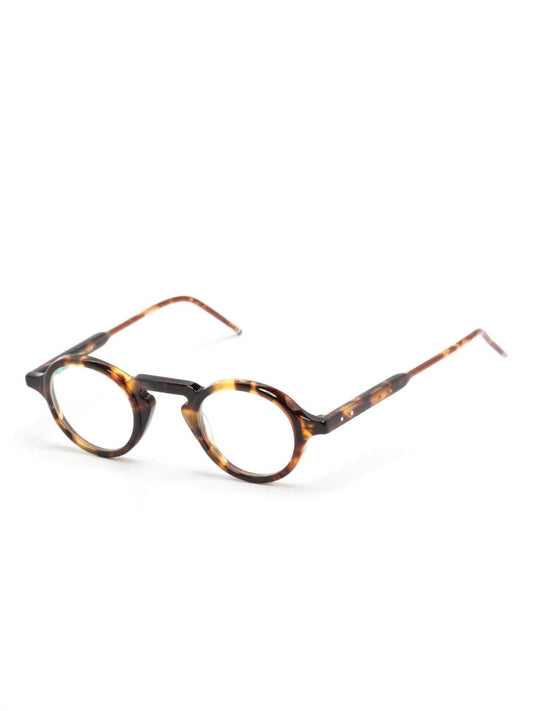 marbled round-frame glasses