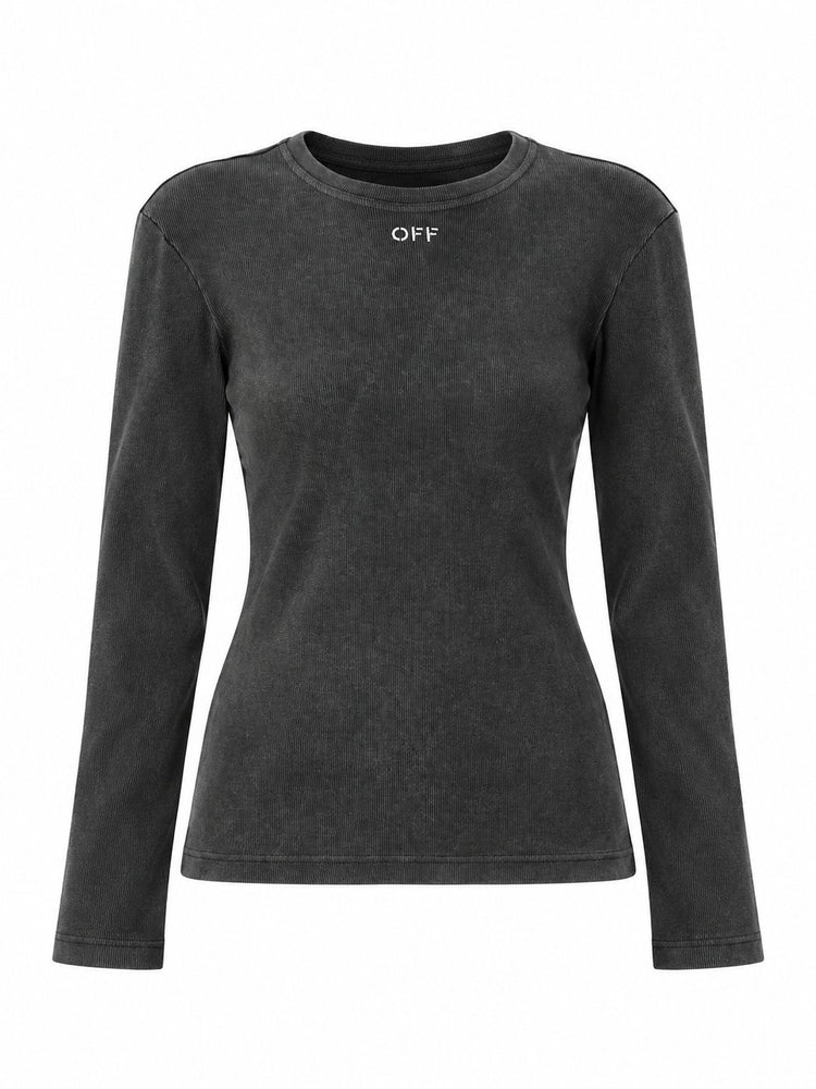 OFF STAMP RIB L/S TEE