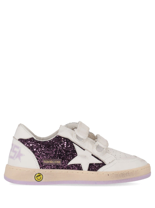 BALLSTAR STRAP GLITTER UPPER LEATHER TOE STRAP STAR HEEL AND SPUR