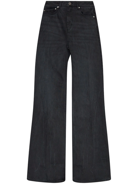 cotton wide-leg jeans