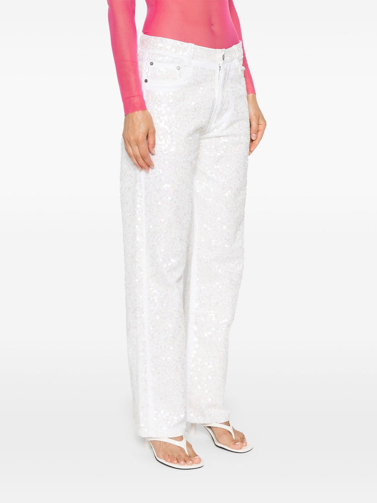 Guff sequin-embellished straight jeans