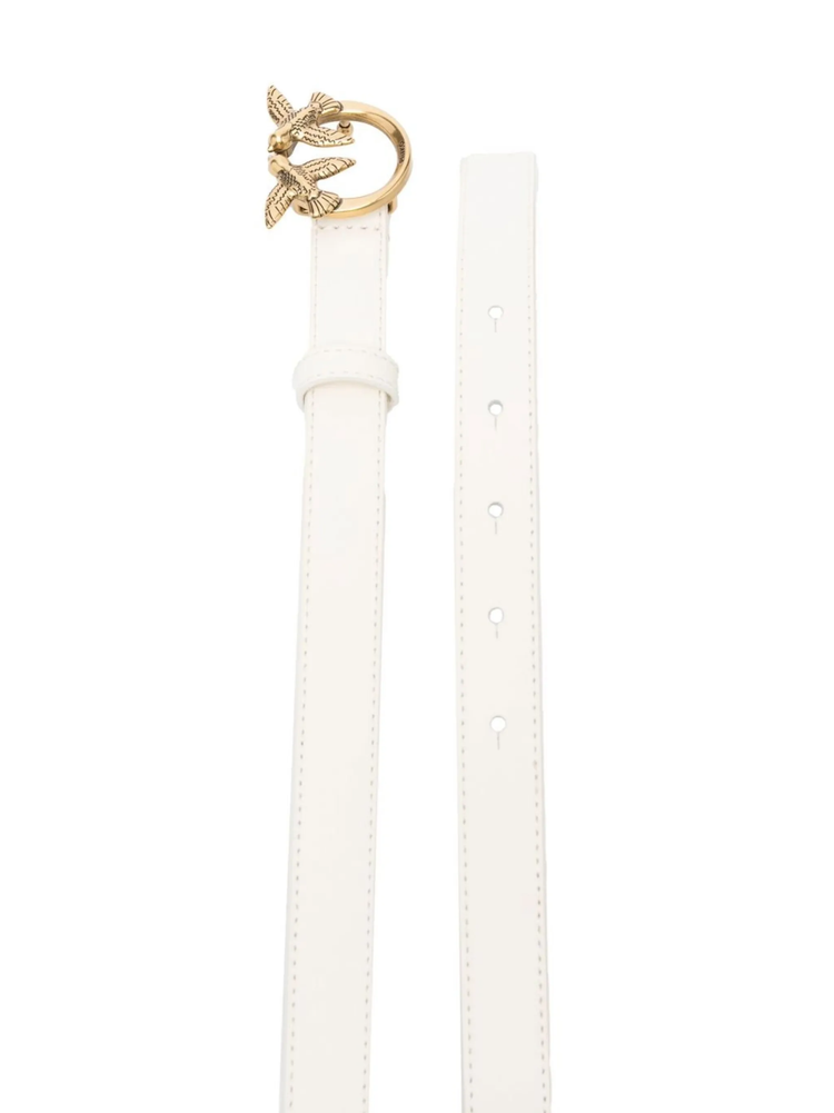 Love Birds thin leather belt 2cm